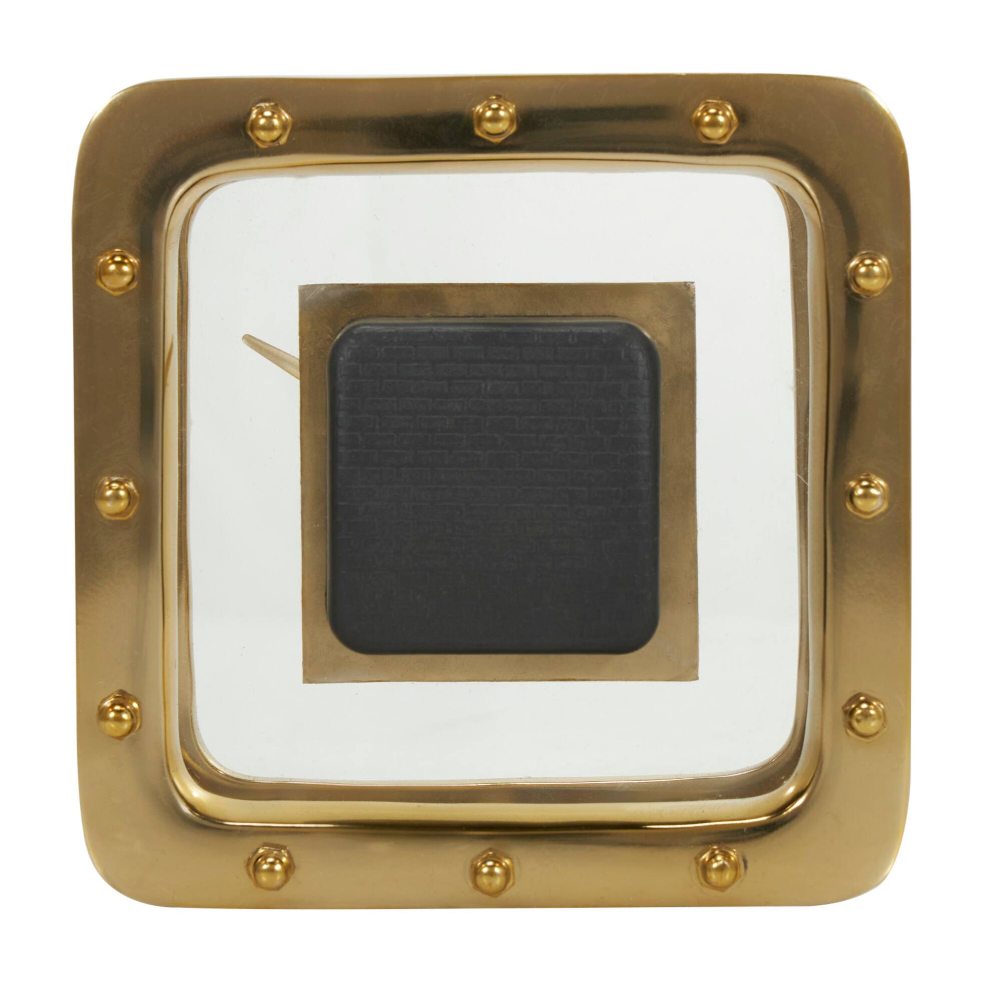 6" Gold Aluminum Geometric Floating Clock